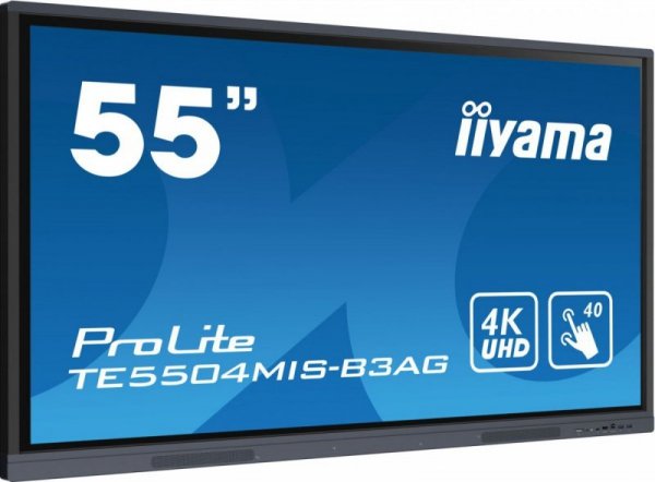 IIYAMA Monitor wielkoformatowy 55 cali TE5504MIS-B3AG INFRARED,4K,IPS,24/7,WiFi,7H,OPS SLOT
