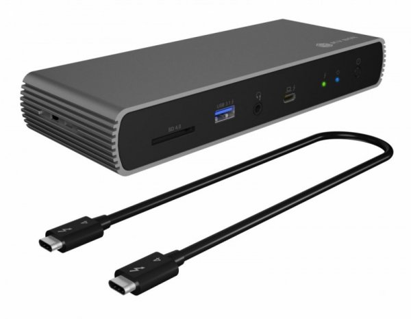 IcyBox Stacja dokująca IB-DK8801-TB4 Thunderbolt 4, 10w1, 100W,USB, 2,5GB LAN,Multi Display