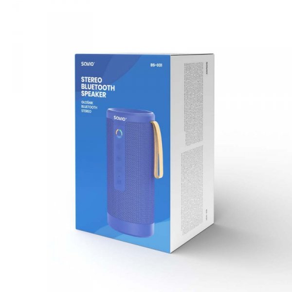 Savio Bezprzewodowy Głośnik Bluetooth, niebieski, BS-031