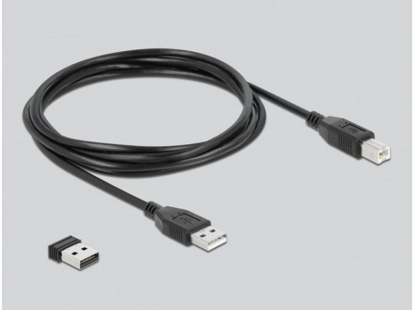 Delock Skaner kodów kreskowych 2.4 GHz Bluetooth lub USB czarny 90562