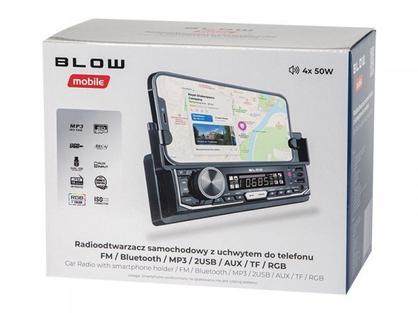 BLOW Radio samochodowe AVH-8970 MP3/BT/uchwyt