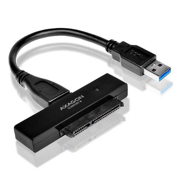 AXAGON ADSA-1S6 Adapter USB 3.0 - SATA 6G do szybkiego przyłączenia 2.5&quot; SSD/HDD, z pudełkiem