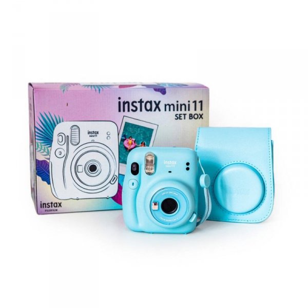 Fujifilm Zestaw Instax mini 11 (aparat, pokrowiec) niebieski