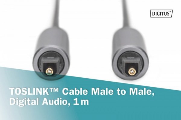 Digitus Kabel audio optyczny Toslink 2.2mm/Toslink 2.2mm M/M aluminium, 1m