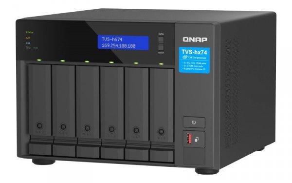 QNAP Serwer NAS TVS-h674-i3-16G 6x0HDD QuTS hero 16G SODIMM DDR4