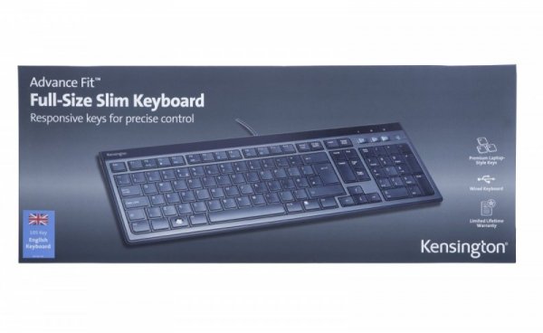 Kensington Klawiatura Advance Fit Full Size Wired Slim  ES