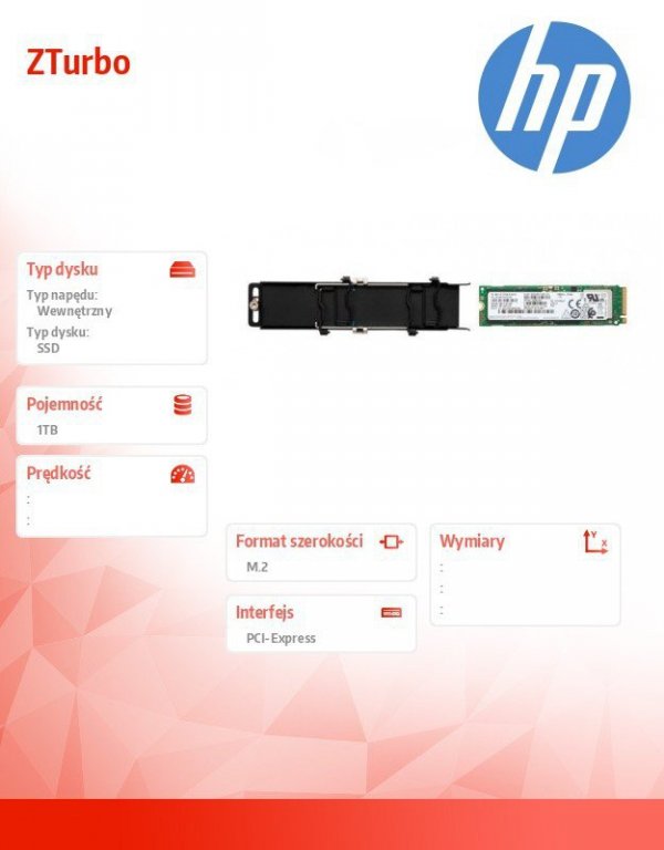 HP Inc. Dysk SSD ZTurbo 1TB TLC Z 4R Kit SSD 2E3R2AA