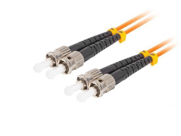 Lanberg Patchcord światłowodowy MM ST/UPC-ST/UPC DUPLEX 3.0MM OM2 50/125 LSZH 1m pomarańczowy