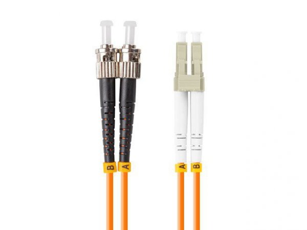 Lanberg Patchcord światłowodowy MM ST/UPC-LC/UPC DUPLEX 3.0MM OM2 50/125 LSZH 5m pomarańczowy