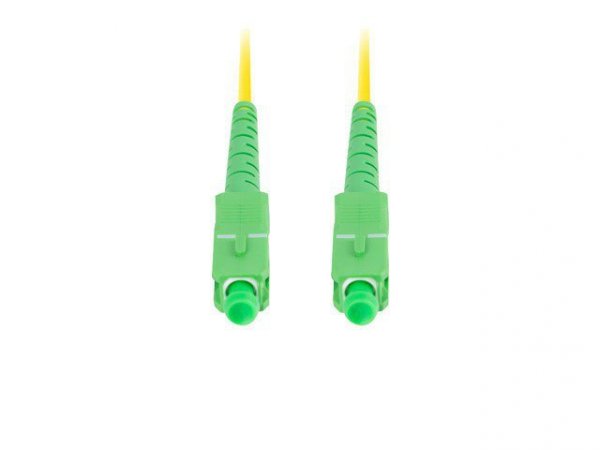 Lanberg Patchcord światłowodowy SM SC/APC-SC/APC SIMPLEX 3.0MM LSZH G657A1 1m żółty