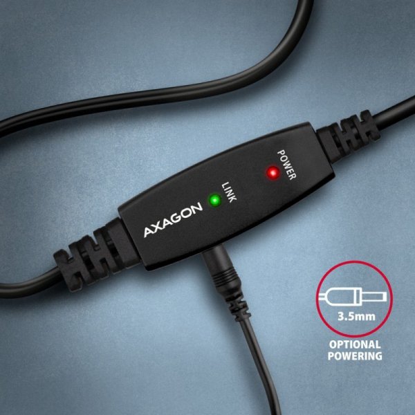 AXAGON ADR-215B USB 2.0 A-M -&gt; B-M aktywny kabel połączeniowy/wzmacniacz 15m