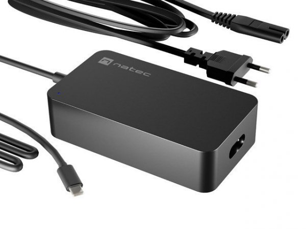Natec Zasilacz Laptop Grayling USB-C 65W do laptopów, tabletów, telefonów