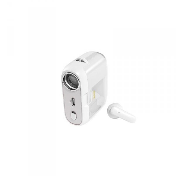 WEKOME Słuchawki bezprzewodowe  S28 Pop Digital Series - Bluetooth V5.3 TWS z etui ładującym z funkcją projektora Białe
