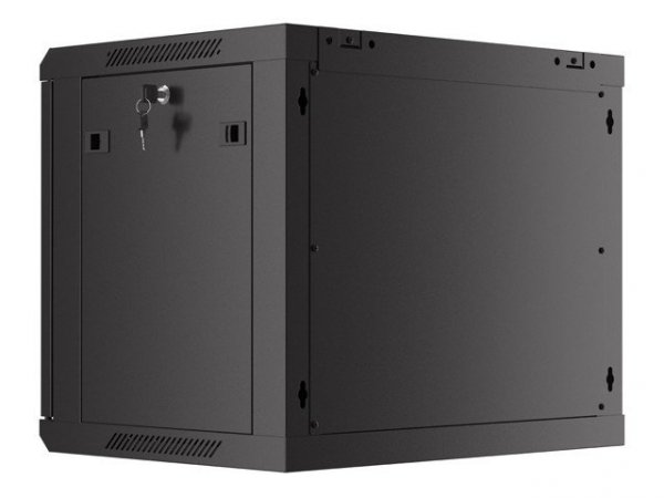 Lanberg Szafa wisząca 19 cali 9U 600x450 drzwi perforowane (flat pack) czarna