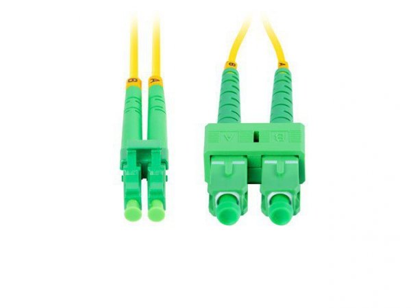 Lanberg Patchcord światłowodowy sm sc/apc-lc/apc duplex 3.0mm lszh g657a1 1m żółty