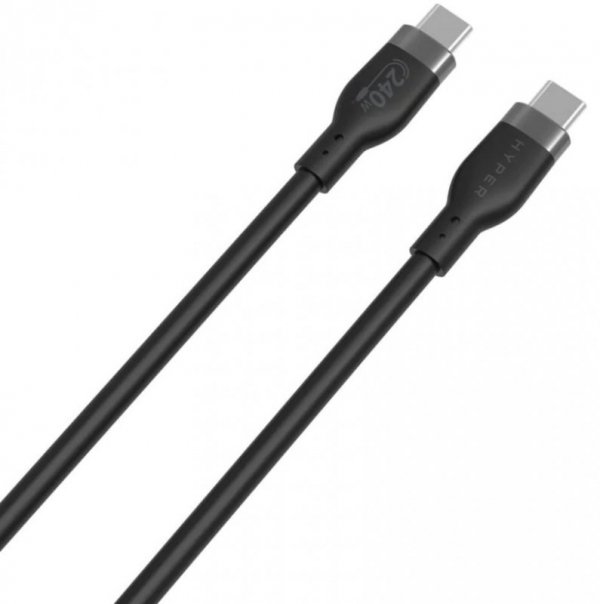 HyperDrive Hyper Juice 240W Silicone USB-C to USB-C Cable 1m - Black