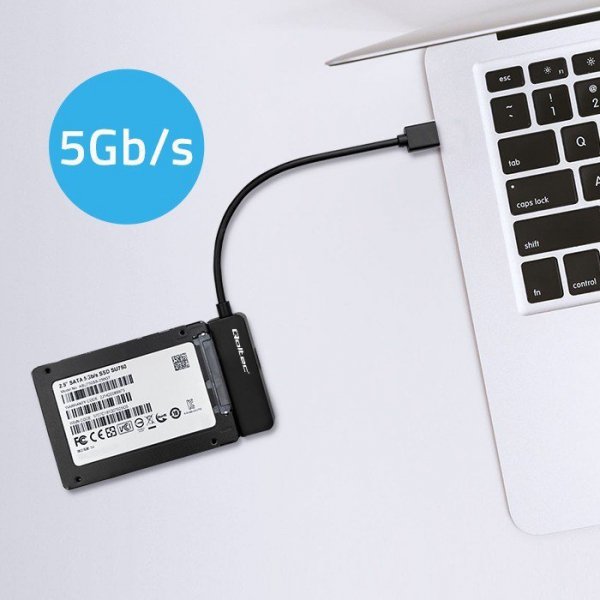 Qoltec Adapter SATA | Przejściówka na dysk SSD HDD 2.5&quot; | USB 3.0 | Super speed 5Gb/s | 2TB