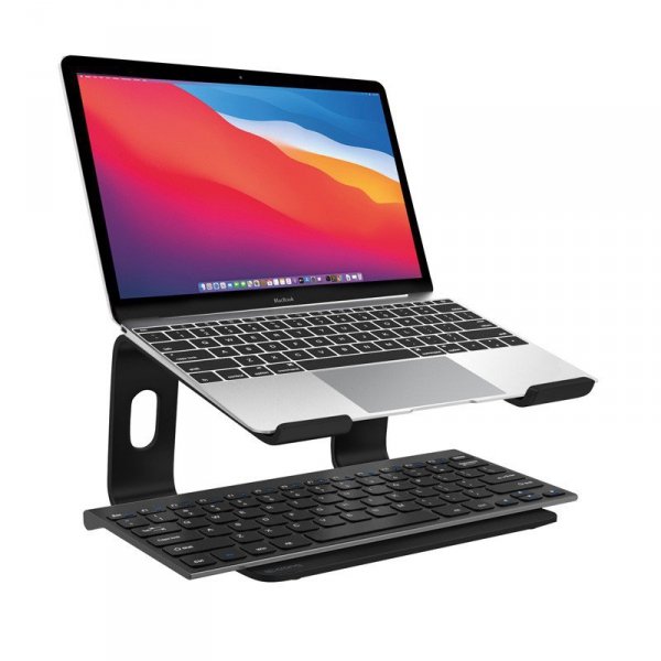 CRONG AluBench  Aluminiowa podstawka do laptopa Czarna