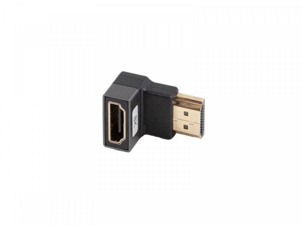 Lanberg Adapter HDMI(M)-HDMI(F) 8K kątowy dół aluminium srebrny