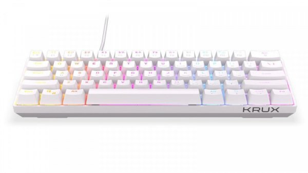 Krux Klawiatura - Qara 60% WHITE RGB