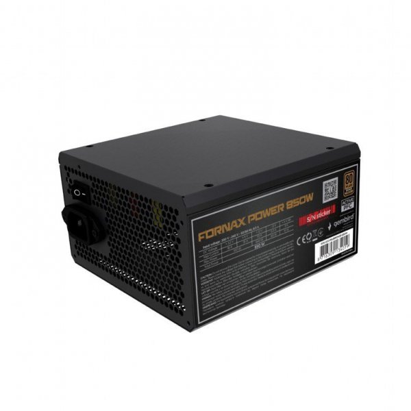 Gembird Zasilacz ATX 850W aktywne PFC 12 cm fan 80+Bronze industrial