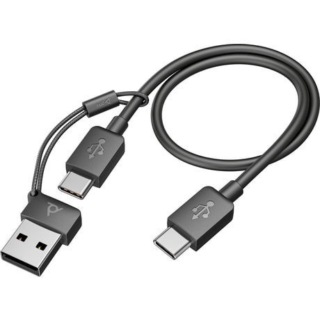 POLY Zestaw słuchawkowy z podstawką ładującą Focus 2 USB-C/A 9T9J5AA