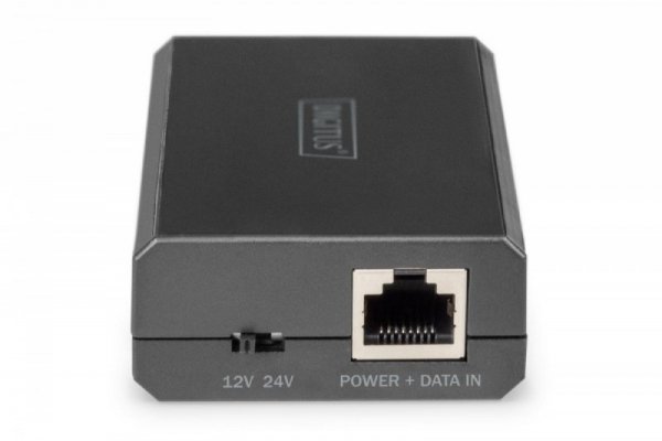 Digitus Gigabit Ethernet Splitter PoE++ 802.3af/at/bt RJ45/DC 12V/4,2A lub 24V/2.1A 50W dla urządzeń bez PoE