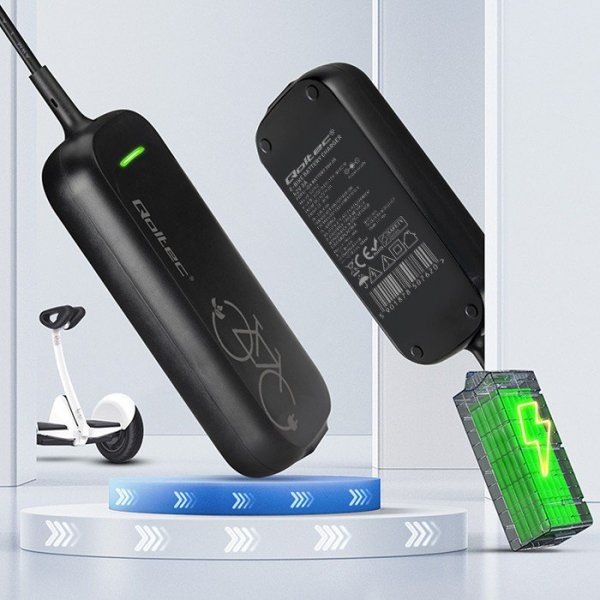Qoltec Ładowarka Pro do roweru Bosch 36V | 42V | 2A | Bosch plug |      wodoodporna + kabel zasilający