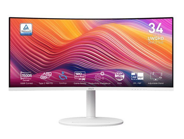 MSI Monitor Modern MD342CQPW 34 cale/LED/UWQHD/Curve/120Hz/Blackk