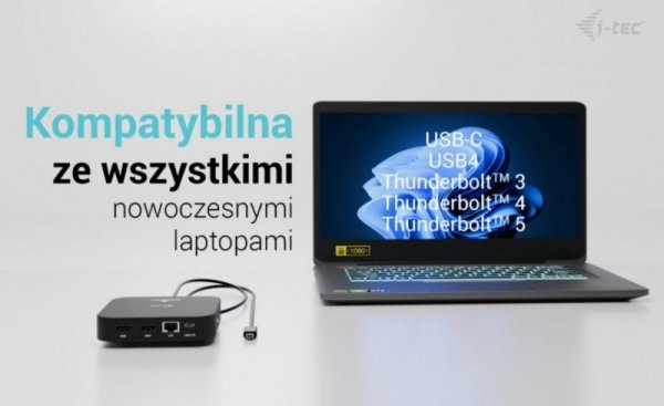 i-tec Stacja dokująca USB-C 2x HDMI Dock PD + Ładowarka 100W