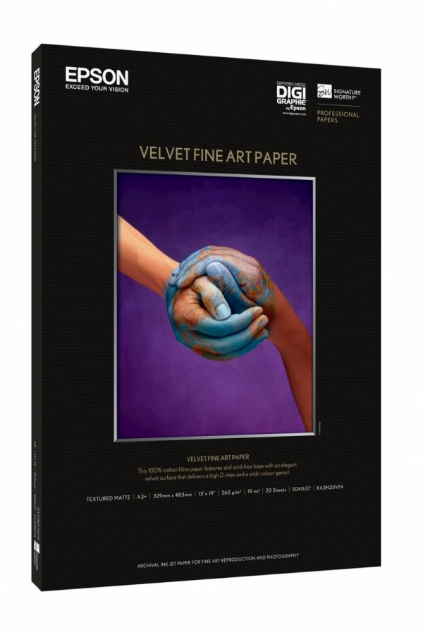 Papier Epson Velvet Fine Art Paper, DIN A2, 260g/m2, 25 Arkuszy  C13S042096