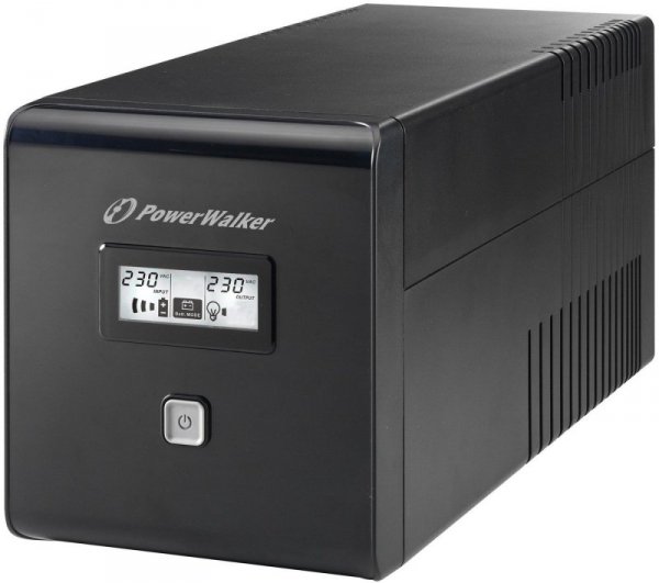 PowerWalker VI 1000 LCD UPS 1000WVA/600W  1000VA/600W Line-Interactive  with 2x Schuko + 2x IEC outlet