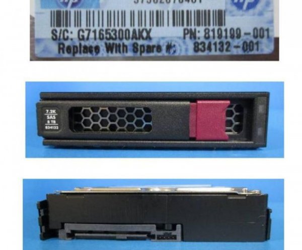 Hewlett Packard Enterprise 8TB SAS hard drive - 12 Gb/s  interface, 7,200 RPM,  3.5-inch Large Form Factor (LFF), Low Profile ca