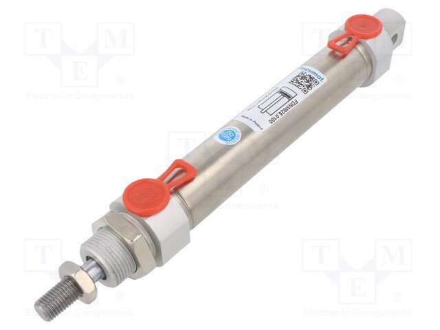 Siłownik okrągły; Śr.tłoka: 25mm; Skok tłoka: 100mm; 1÷10bar