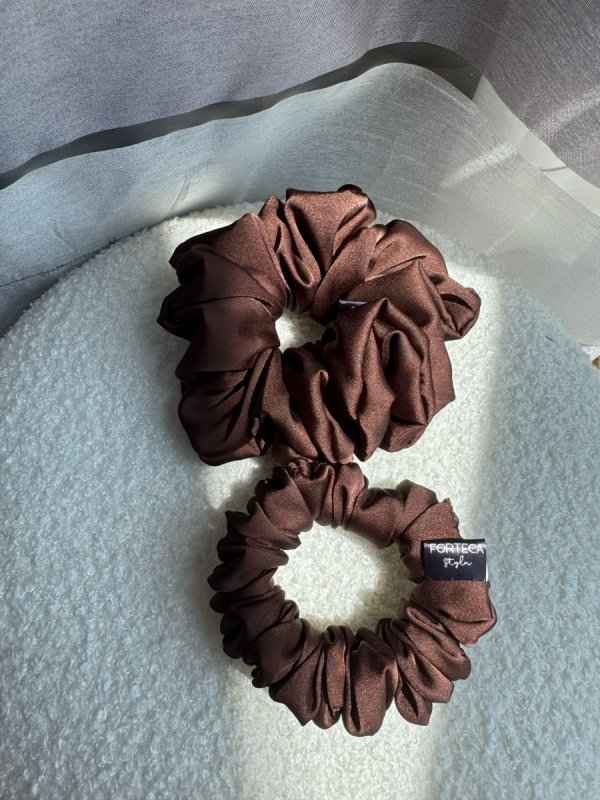 Zestaw Scrunchies Gumki do włosów CHOCOLATE