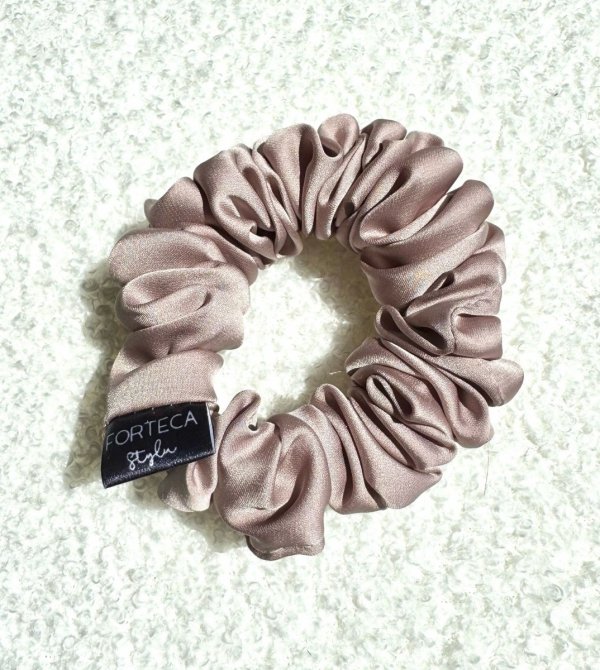 Scrunchie Gumka do włosów CAPPUCINO rozmiar mini