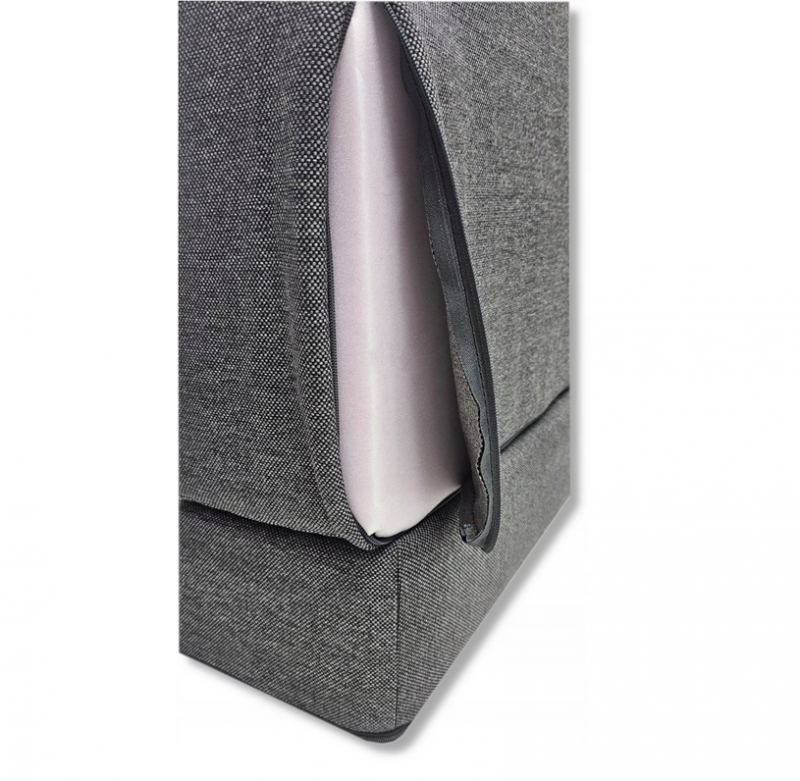 2 Poduszki Ogrodowe na Ławkę Palety Huśtawkę - poduchy 120x80 + 40 klin szary+ kwiaty