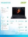 Acer Laptop Gaming Nitro V ANV15-41-R5AK AMD Ryzen 7 7735HS 15.6  FHD IPS 144Hz 16GB 512GB SSD GeForce RTX 3050 6GB No OS Obsidi