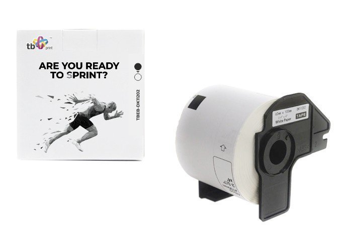 TB Print Etykiety TBEB-DK11202 Brother Czarny na Białym 62x100mm 300szt