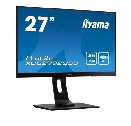 IIYAMA Monitor 27 cali XUB2792QSC-B1 IPS,QHD,USB-C,HDMI,DP,USB3.0,2x2W