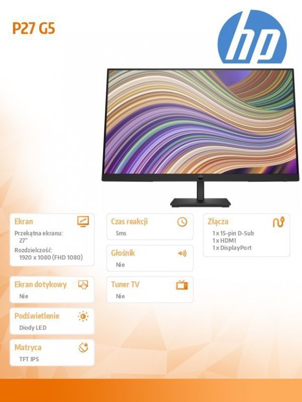 HP Inc. Monitor 27 cali P27 G5 FHD 64X69AA