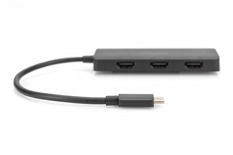 Digitus Hub^Koncentrator 3-portowy USB Typ C^3x HDMI 4K^60Hz HDR HDCP 2.2 MST