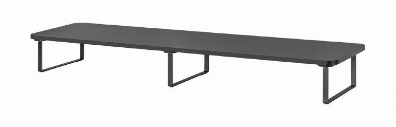 Gembird Stolik na dwa monitory czarny prostokątny