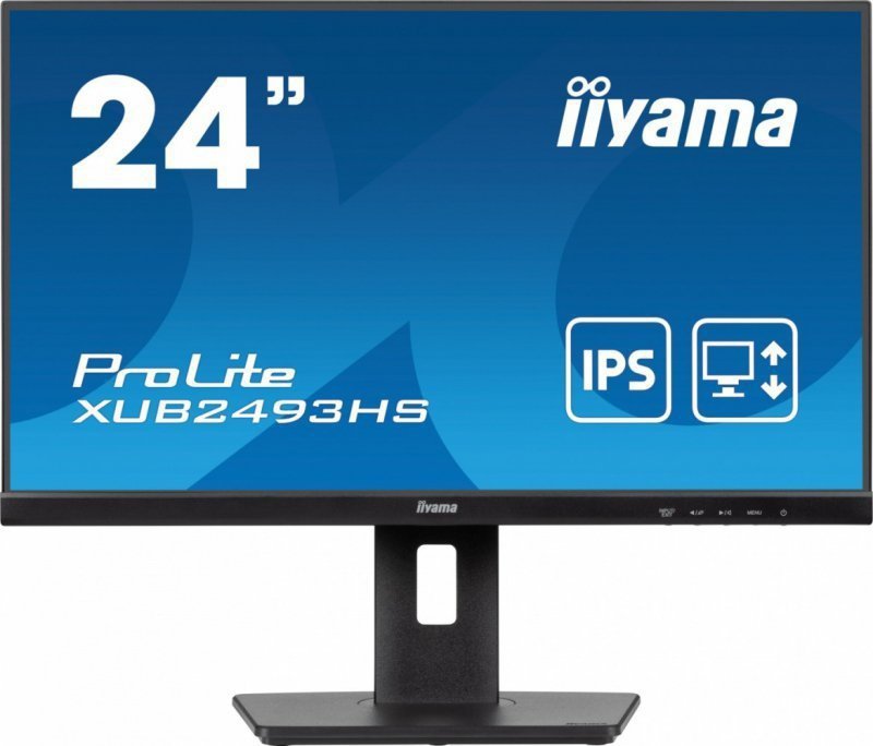 IIYAMA Monitor ProLite 23.8 cala XUB2493HS-B6 A, IPS, HDMI, DP, 2x2W, HAS, 300cd^m2, obrót stopy 120 stopni