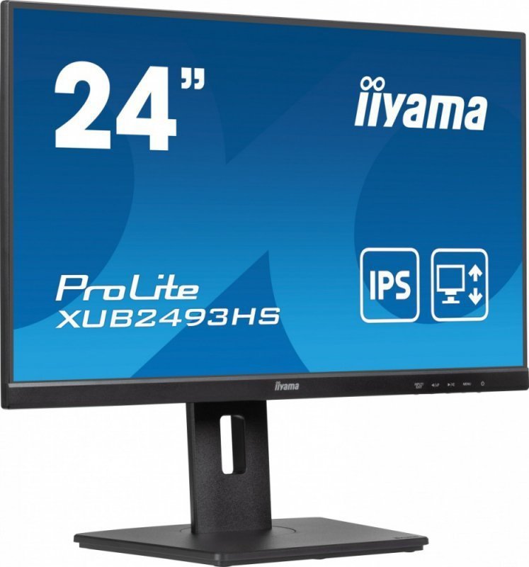 IIYAMA Monitor ProLite 23.8 cala XUB2493HS-B6 A, IPS, HDMI, DP, 2x2W, HAS, 300cd^m2, obrót stopy 120 stopni
