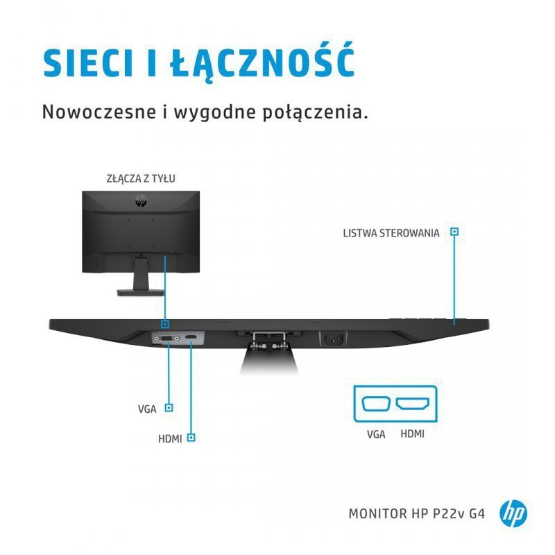 Monitor HP P22v G4 21,5&quot;FHD 5ms 250nits 60Hz HDMI