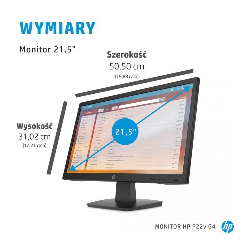 Monitor HP P22v G4 21,5&quot;FHD 5ms 250nits 60Hz HDMI
