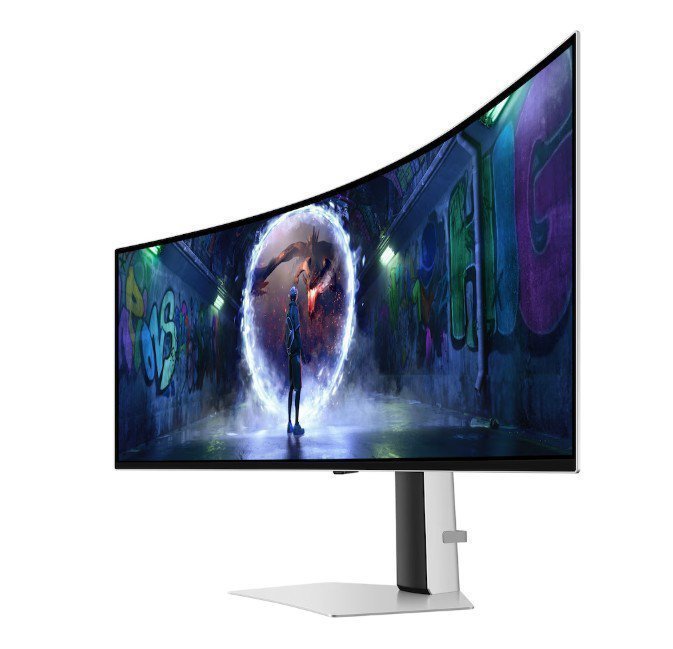 Samsung Monitor 49 cali Odyssey G9 G93SD OLED 5120x1440 DQHD 32:9 1xHDMI 1xmicroHDMI 1xDP 1xUSB-C 2xUSB 0,03ms 240Hz zakrzywiony