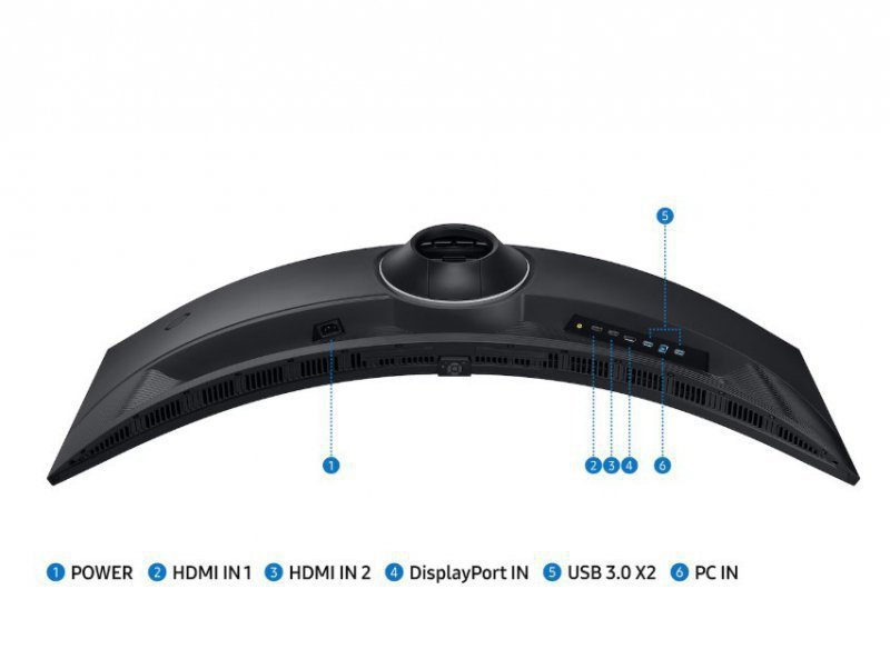 Samsung Monitor 49 cali Odysey G9 G95C VA 5120x1440 DQHD 32:9 2xHDMI 1xDP 2xUSB 2.0 1ms 240Hz zakrzywiony 3Yd2d (LS49CG950EUXEN)