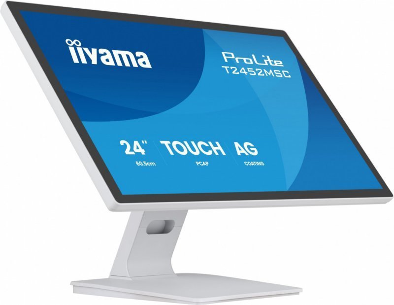 IIYAMA Monitor 24 cale T2452MSC-W1AG FHD,10PKT, POJ, IPS, HDMI, DP, 400cd, biały